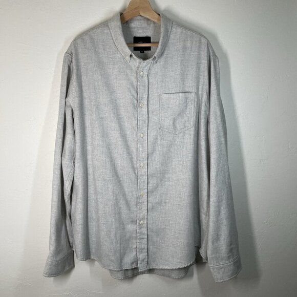 Rails Runson Men's Button Down Shirt XL Light Grey Casual Lightweight Flannel - Picture 1 of 12